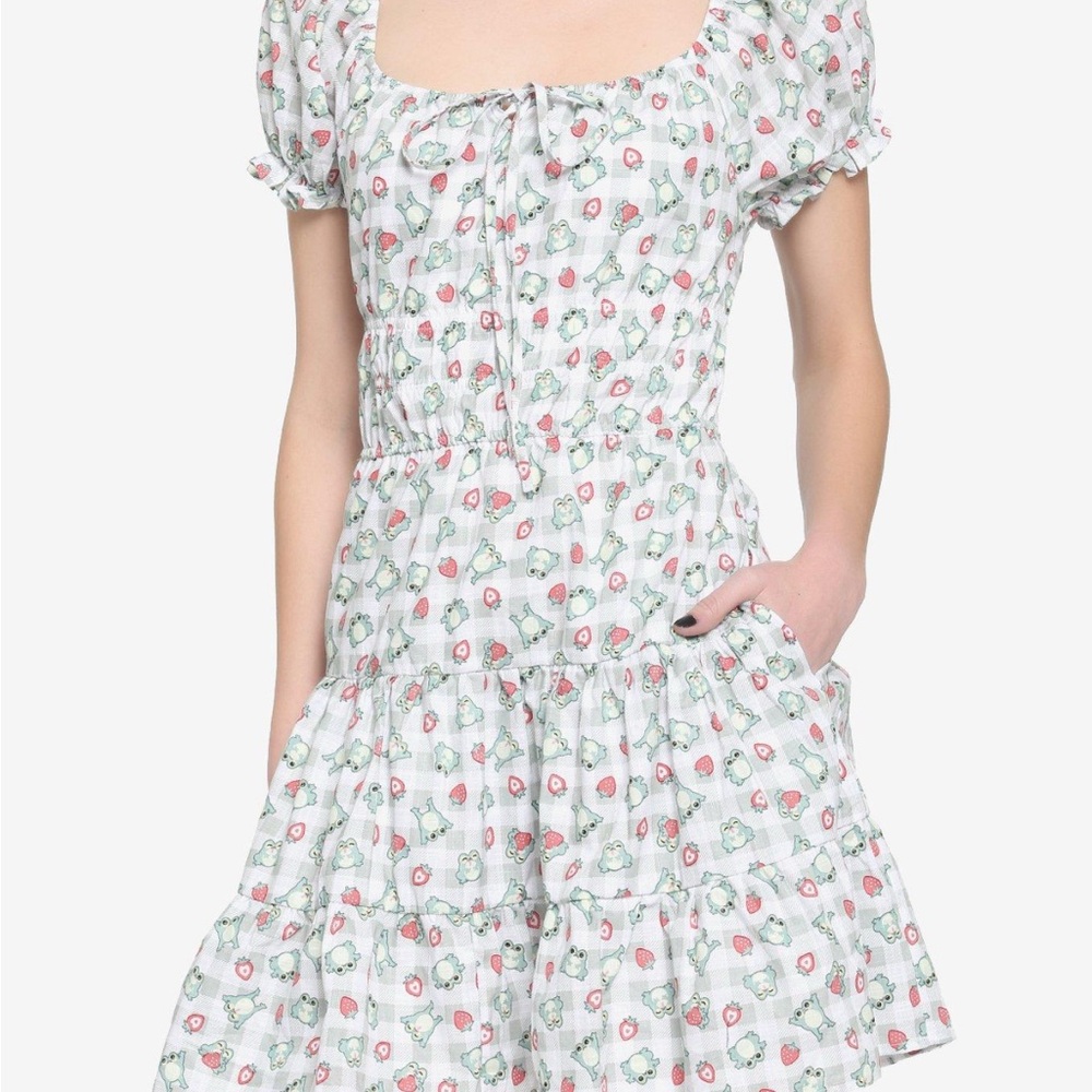 Strawberry Frog Tiered Babydoll Dress